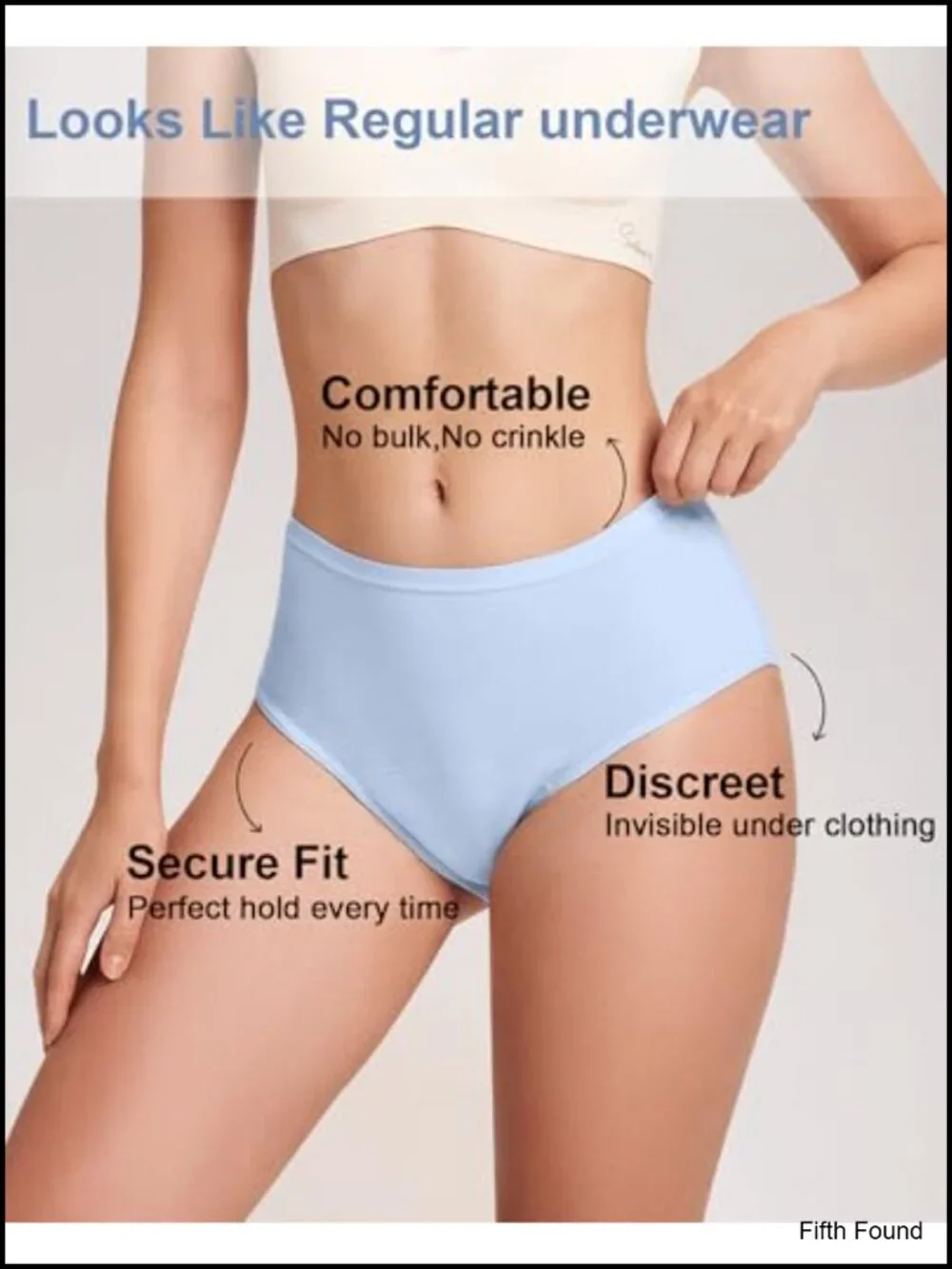 Mid Waist Washable Leakproof Incontinence Underwear for Women 40ml 5 Pack